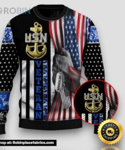 Armed Forces Usn Navy Military Veterans Day Christmas Ugly Sweaters