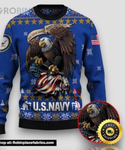 Armed Forces Usn Navy Military Veterans Day Gift For Father Dad Christmas Sweater