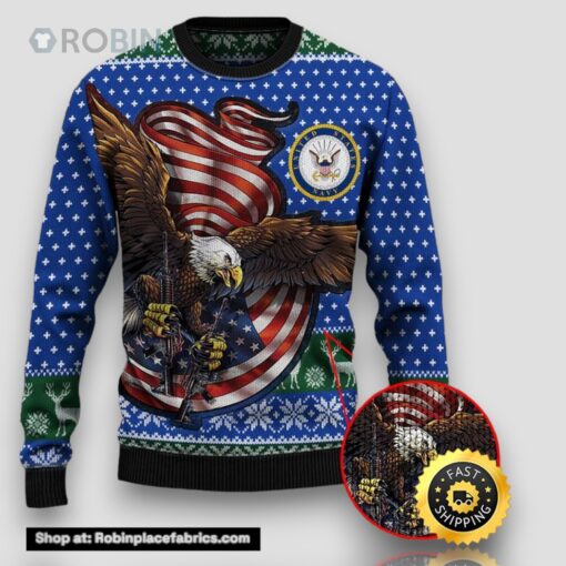 Armed Forces Usn Navy Military Veterans Day Sweater