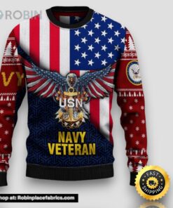 Armed Forces Usn Navy Military Veterans Ugly Sweater