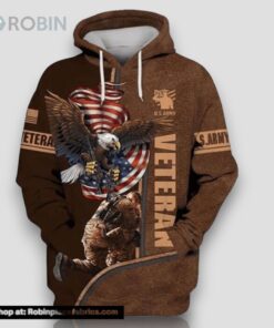 Army Veteran All Over Print 3D Hoodie For Military