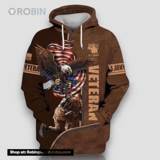 Army Veteran All Over Print 3D Hoodie For Military