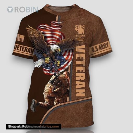 Army Veteran All Over Print 3D T Shirt For Military