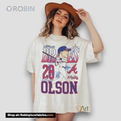 Atlanta Braves Matt Olson Caricature Baseball Shirt