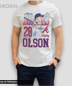 Atlanta Braves Matt Olson Caricature Baseball Shirt