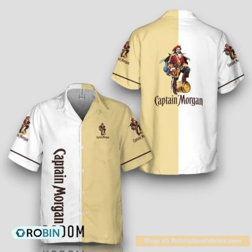 Basic Printed Captain Morgan Hawaiian Shirt