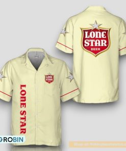 Basic Printed Lone Star Beer Hawaiian Shirt