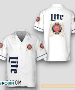 Basic Printed Miller Lite Hawaiian Shirt Basic Printed Miller Lite Hawaiian Shirt