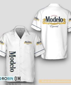 Basic Printed White Modelo Hawaiian Shirt Basic Printed White Modelo Hawaiian Shirt