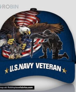 Blue Armed Forces Usn Navy Military Veterans Day Cap
