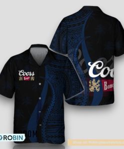 Blue Polynesian Coors Banquet Hawaiian Shirt