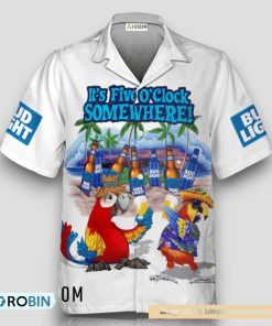Bud Light Funny Parrot Hawaiian Shirt