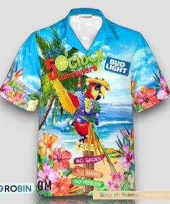 Bud Light Parrot Hawaiian Shirt