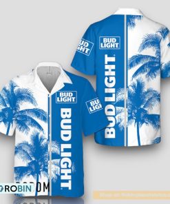 Bud Light Tropical Coconut Trees Hawaiian Shirt
