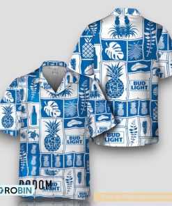 Bud Light Tropical Pineapple Hawaiian Shirt