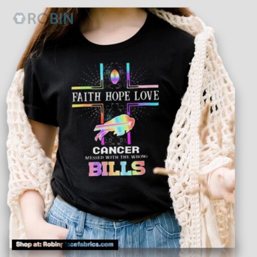 Buffalo Bills Cancer Messed With The Wrong Bills Pride 2024 Shirt