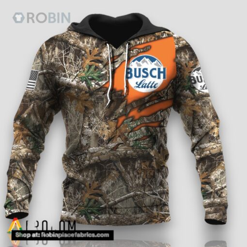 Camo Busch Latte Deer Hunting Hoodie