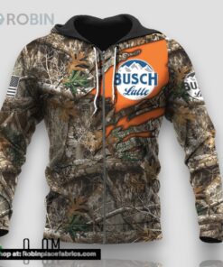 Camo Busch Latte Deer Hunting Hoodie