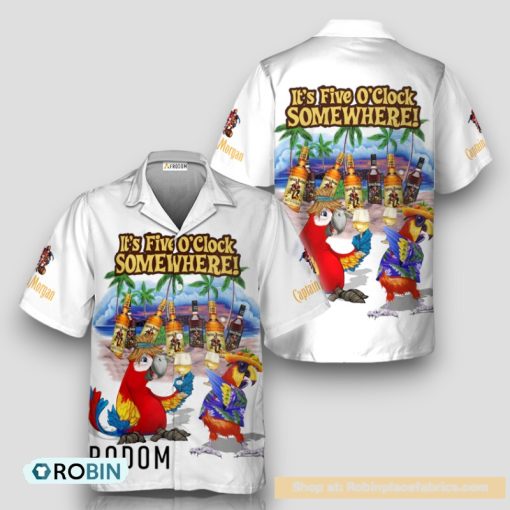 Captain Morgan Funny Parrot Hawaiian Shirt