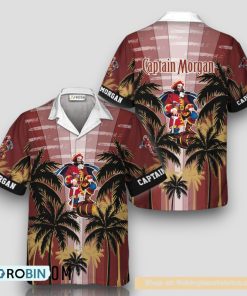 Captain Morgan Tropical Coconut Palms Hawaiian Shirt