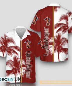 Captain Morgan Tropical Coconut Trees Hawaiian Shirt