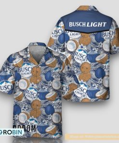 Coconuts Tropical Beach Busch Light Hawaiian Shirt