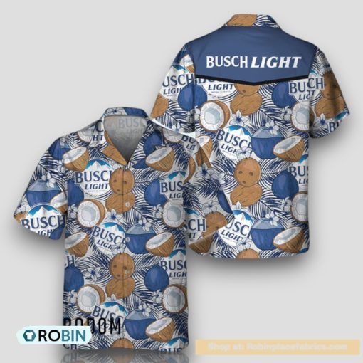 Coconuts Tropical Beach Busch Light Hawaiian Shirt