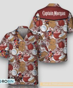 Coconuts Tropical Beach Captain Morgan Hawaiian Shirt