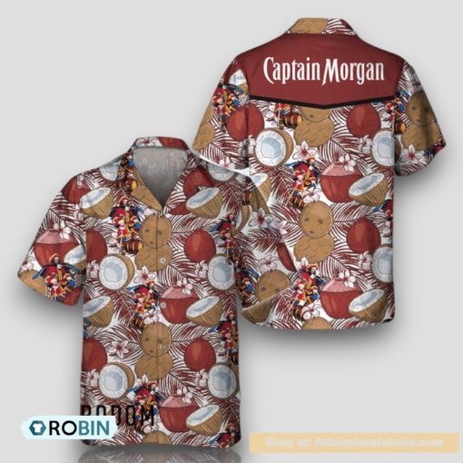 Coconuts Tropical Beach Captain Morgan Hawaiian Shirt