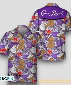Coconuts Tropical Beach Crown Royal Hawaiian Shirt