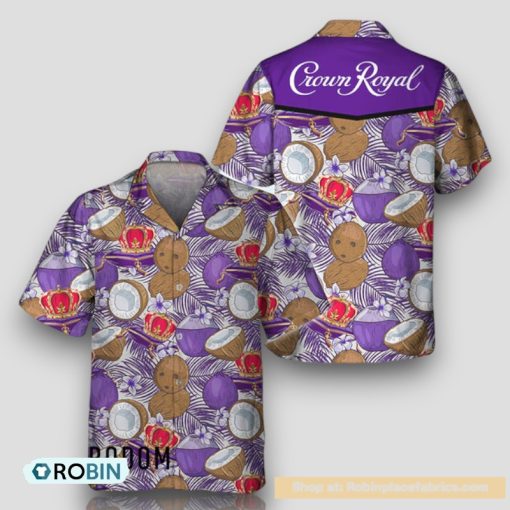 Coconuts Tropical Beach Crown Royal Hawaiian Shirt