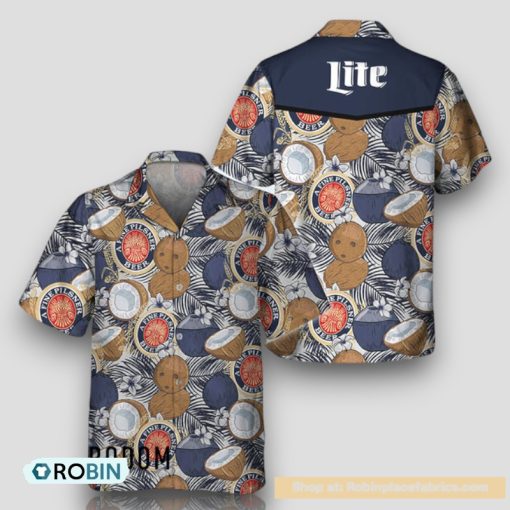 Coconuts Tropical Beach Miller Lite Hawaiian Shirt