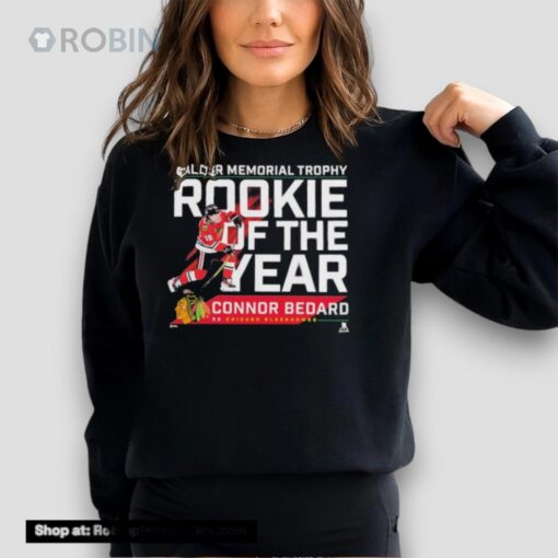 Connor Bedard #98 Chicago Blackhawks 2024 Calder Memorial Trophy Shirt