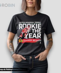 Connor Bedard #98 Chicago Blackhawks 2024 Calder Memorial Trophy Shirt Connor Bedard #98 Chicago Blackhawks 2024 Calder Memorial Trophy Shirt