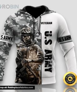 Cool US Army Veteran 3D Hoodie Gifts For Army Veterans