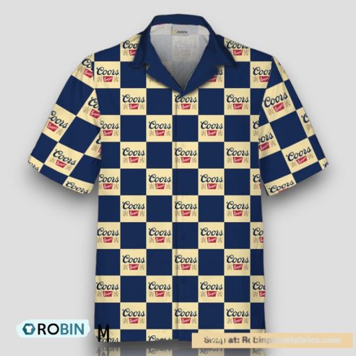 Coors Banquet Checkerboard Hawaiian Shirt