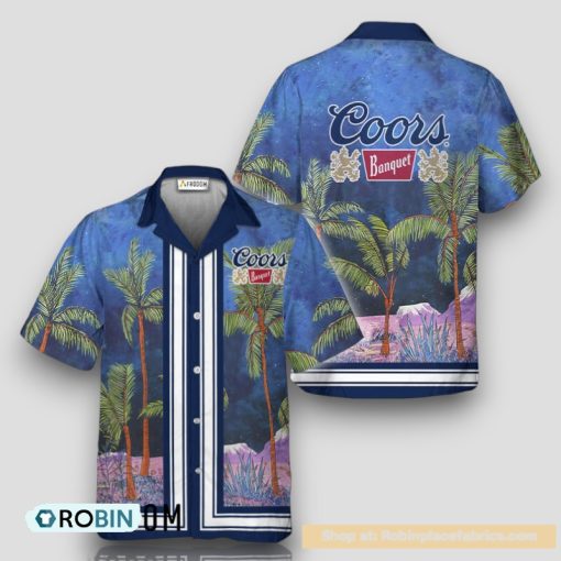 Coors Banquet Star Print Bermuda Hawaiian Shirt
