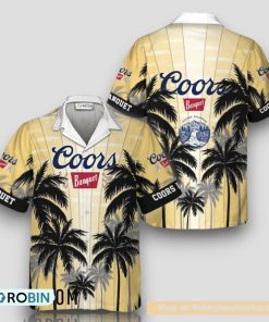 Coors Banquet Tropical Coconut Palms Hawaiian Shirt