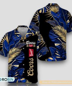 Coors Banquet Tropical Palm Hawaiian Shirt Coors Banquet Tropical Palm Hawaiian Shirt