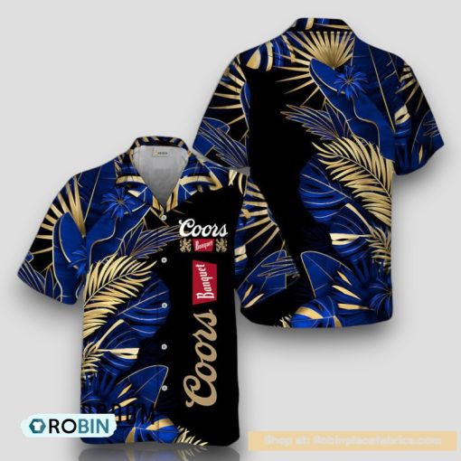 Coors Banquet Tropical Palm Hawaiian Shirt