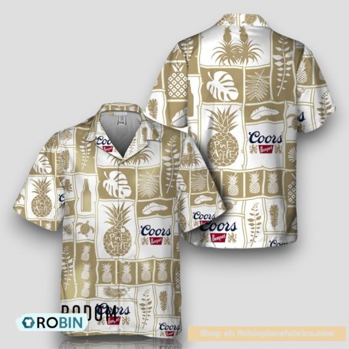 Coors Banquet Tropical Pineapple Hawaiian Shirt