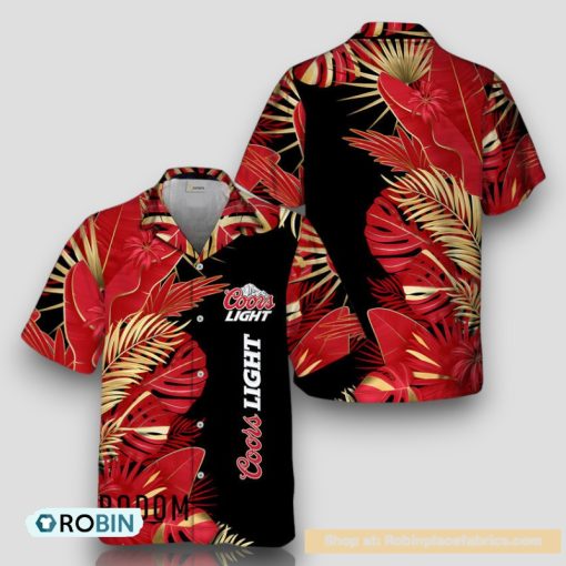 Coors Light Tropical Palm Hawaiian Shirt