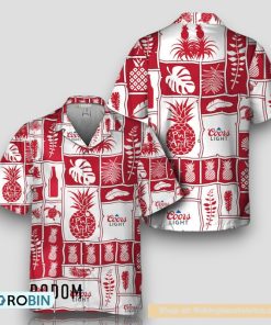 Coors Light Tropical Pineapple Hawaiian Shirt