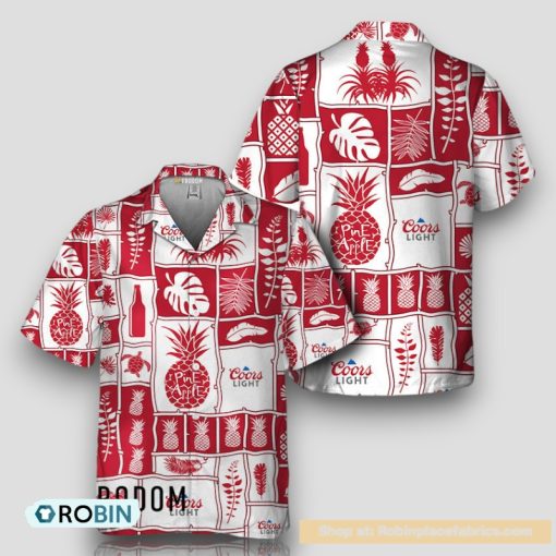 Coors Light Tropical Pineapple Hawaiian Shirt