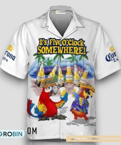 Corona Extra Funny Parrot Hawaiian Shirt Corona Extra Funny Parrot Hawaiian Shirt
