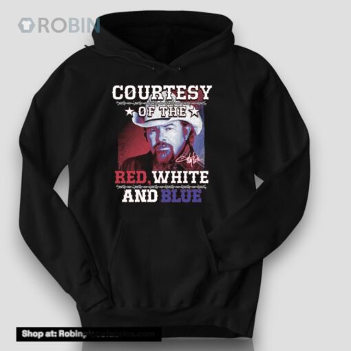 Courtesy Of The Red White And Blue Toby Keith Signature Shirt