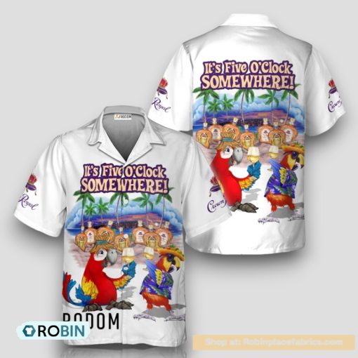 Crown Royal Funny Parrot Hawaiian Shirt