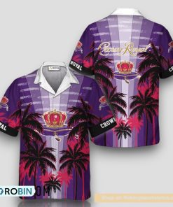Crown Royal Tropical Coconut Palms Hawaiian Shirt