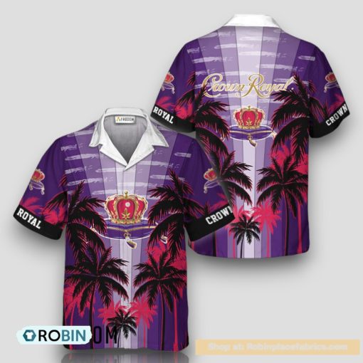 Crown Royal Tropical Coconut Palms Hawaiian Shirt