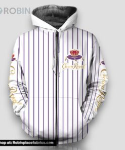 Crown Royal White Vertical Striped Hoodie & Zip Hoodie